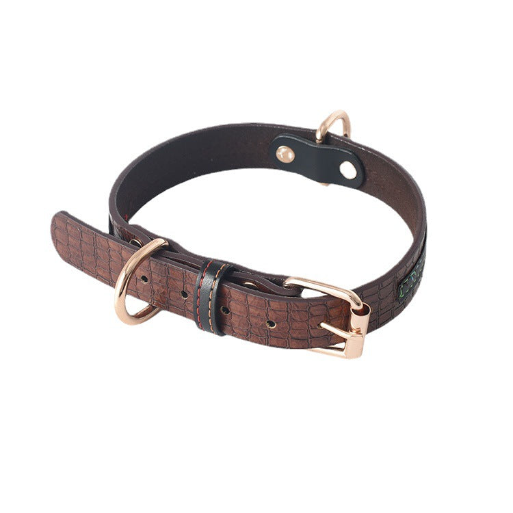 High-End Leather Collar & Dog Leash