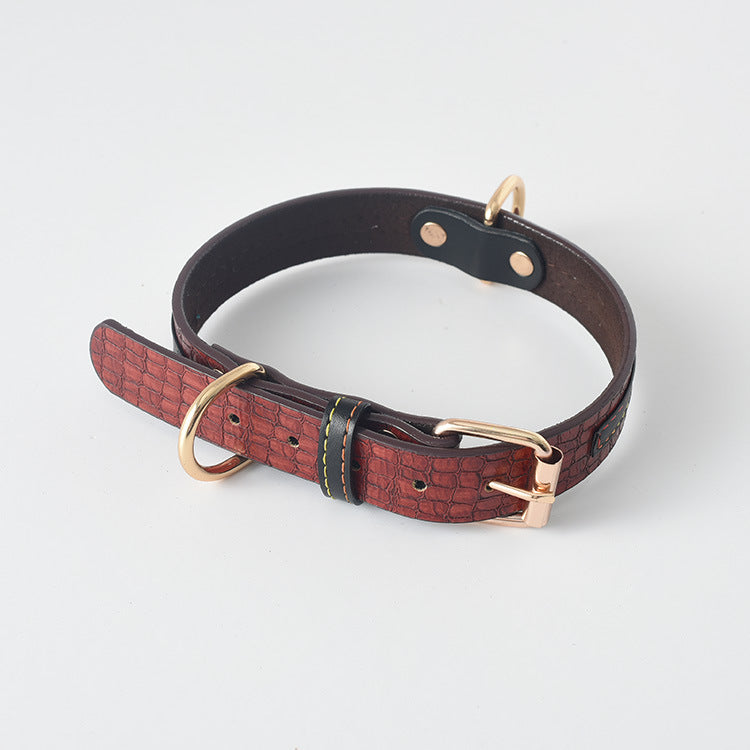 High-End Leather Collar & Dog Leash